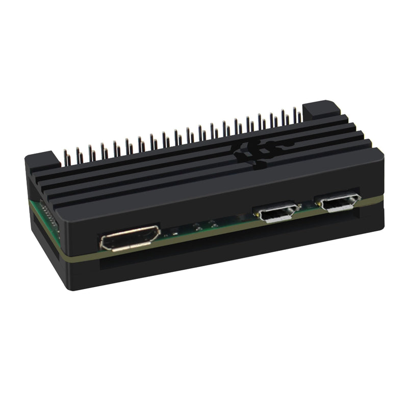 2W01 Aluminum Case for Raspberry Pi Zero 2W Passive Cooling | Aluminium radiator housing, with GPIO header, robust protection, also suitable for RPi Zero / Zero W