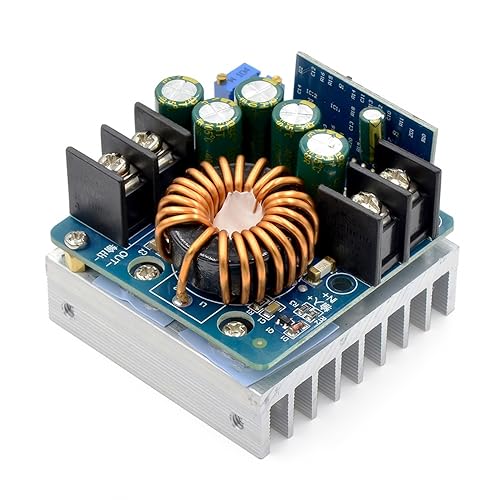 High Power Step Down Converter, 400W DC-DC 10.5V-60V to 0-45V Adjustable Supply Module, Buck Power Regulator Module