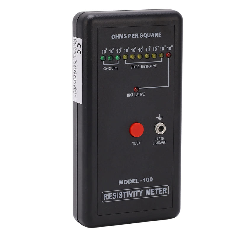 Surface Resistance Tester, Resistance Meter ABS Widely Used Strong Reliability Self-Calibration for Maintenance