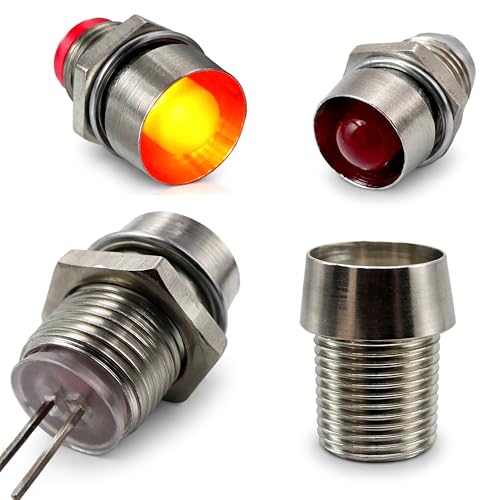 LED Socket 3 mm Metal Silver – Set of 20 – High-Quality Lamp Holder with Thread for LEDs – Versatile Mounting in Display Panels, Lighting & Craft Projects