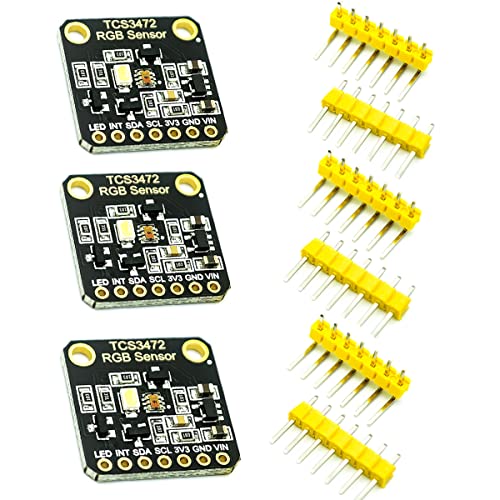 Hailege 3pcs TCS34725 TCS-34725 RGB Light Color Sensor Color Recognition Module RGB Color Sensor with IR Filter