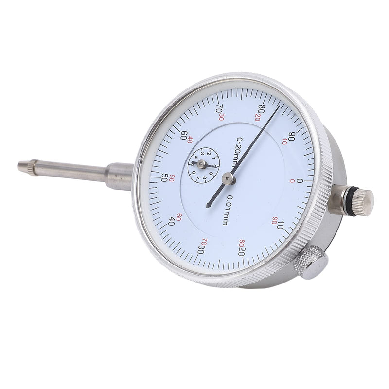[Australia - AusPower] - Dial gauge, embedded brass sleeve, high-precision mechanical dial gauge made of wear-resistant stainless steel for precise measurements (0-20 mm) 