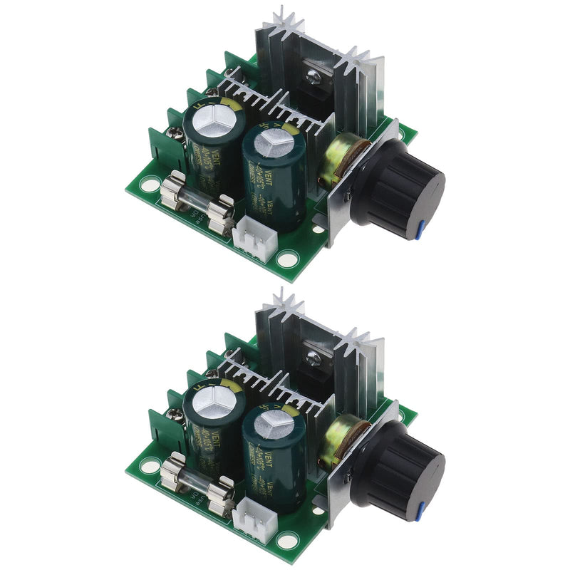 [Australia - AusPower] - Pack of 2 12V-40V 10A PWM DC Motor Speed Controller with Button High Efficiency High Torque Low Heat Speed Controller Switch 