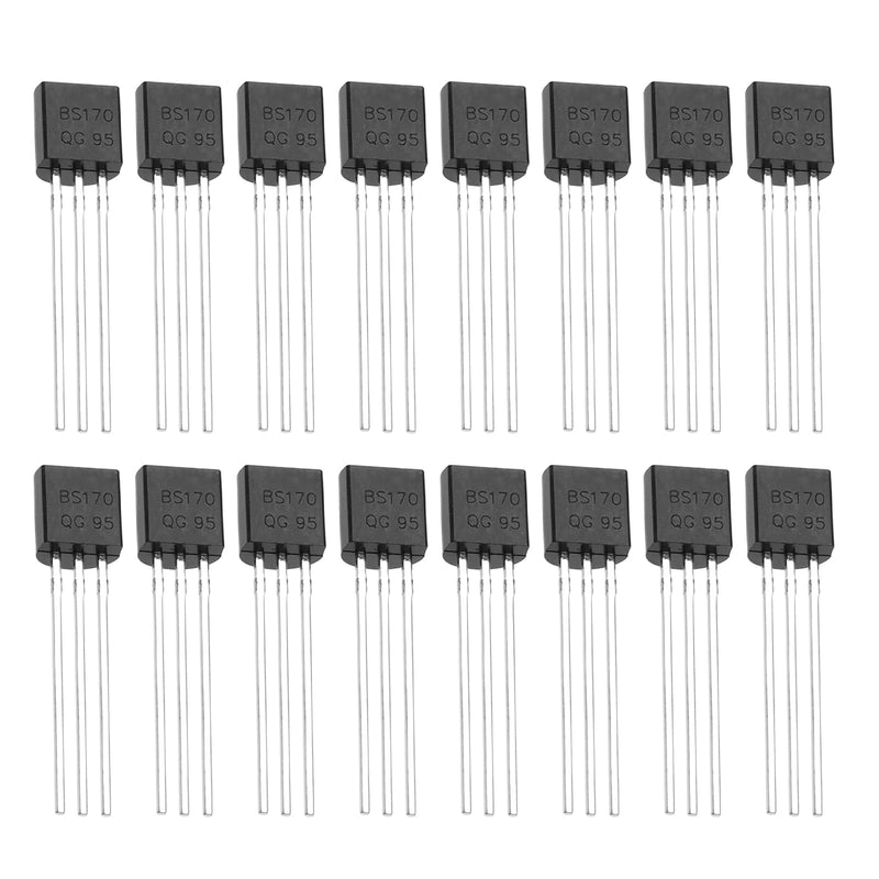 Pack of 50 BS170 Mosfet Transistor Replacement N Channel Rectifier MOSFET Tube N-Channel Field Effect Tubes Accessories for Electronic DIY Project DC Motor Control