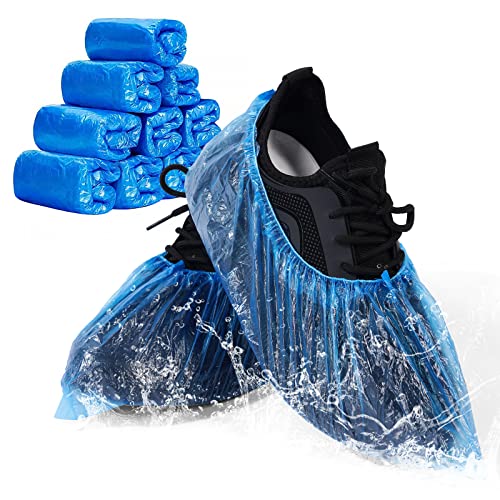 flintronic Plastic Shoe Covers, Disposable Shoe Covers, Eco-Friendly Shoe Covers, Waterproof, Non-Slip, Suitable for Keeping Shoes/Floors/Carpets Clean 40 Pieces (20 Pairs)