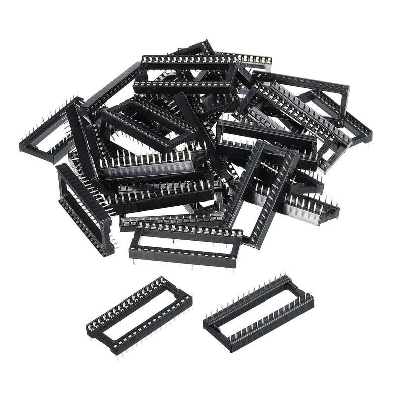 [Australia - AusPower] - sourcing map DIP IC Chip Socket Adapter Flat Pin 32P 2.54 mm Pitch 15 mm IC Socket for PCB Board Chip, Pack of 30 34P 