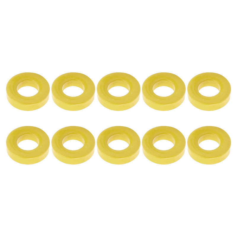 YOKIVE Toroid Core Ferrite Ring Iron Powder Inductor Ferrite Rings Good for Power Converters (Yellow White 33.7 mm x 19.3 mm x 11.3 mm) Pack of 10