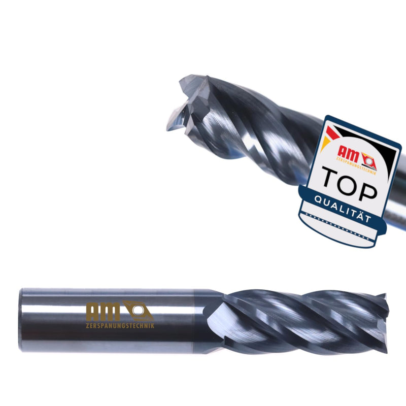 [Australia - AusPower] - AM-Zerspanungstechnik Solid carbide end mill, high-quality carbide mill, TiAlN HPC, available in sizes diameter 1-20 mm, diameter 8 x 20/60 mm, shaft diameter 8 mm Ø8x 20/60mm SchaftØ 8mm 