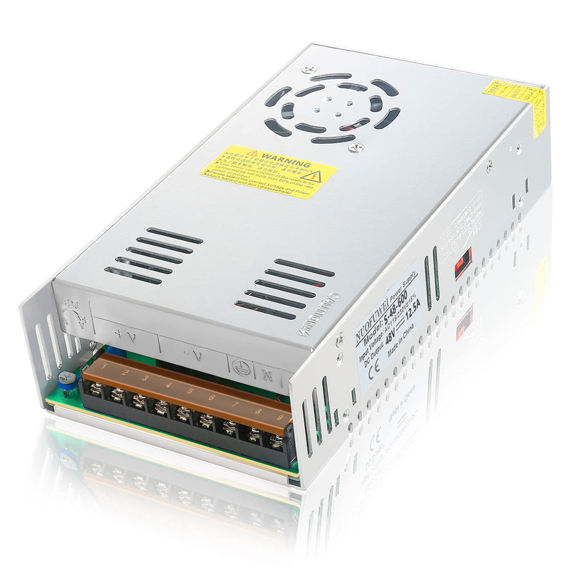 DC 48V 12.5A 600W Power Supply 230V AC to DC 48 Volt Power Supply | 12.5A 600W Switch Power Supply Transformer Adapter for 48V Drive Sensor System Lamp Meter Controller Servos Electric Motor 48 V, 12.5 A, 600 W