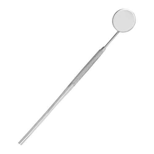 SS INSTRUMENTX Dental Mirror with Handle Dental Stainless Steel Dentist Tools for Teeth Cleaning Inspection Oral Hygiene Mouth Mirror for Daily Use CE