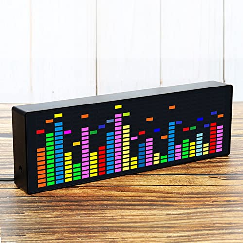 ZYWUOY LED Music Spectrum Display Module, LED Music Audio Spectrum Display, VU Meter, VFD Audio Atmosphere Display, Clock B