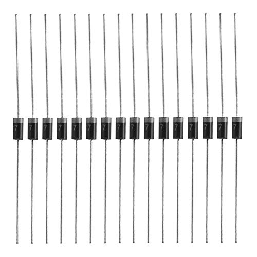1N4007 Diode Rectifier 100 Pieces, 1A 1000V Blocking Diode Electronic Silicon Diodes Connection Backflow Protection Diode Rectifier Diode, Industrial Control Circuit for Switching