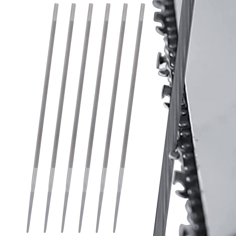 [Australia - AusPower] - Round Files for Chainsaws 4.8 mm Pack of 6 Chainsaw File Round File 3/8 for Repair and Sharpening Saw Chains Lawn Mower Chainsaw Chain Sharpening Tools 