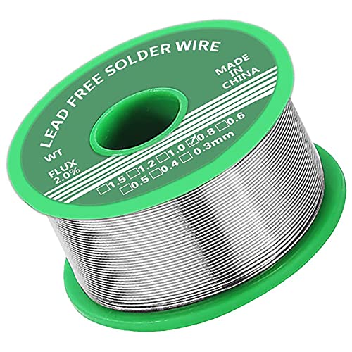 Solder 0.8 mm, Solder Lead Free with Rosin Core, Solder with Flux 20 g, Solder Wire, Solder Wire for Repair and DIY of Electronic Electric Soldering Components Solder 0.8 Mm, 20 G