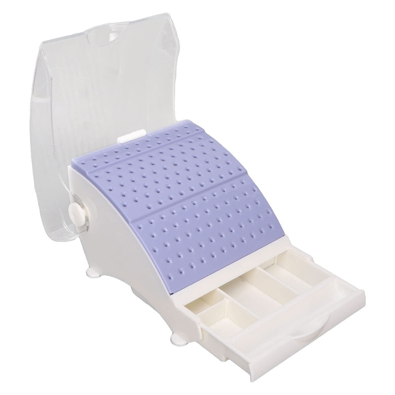 [Australia - AusPower] - Dental Burs Case, 142 Holes, High Low Speed Case, Dental Burs Cleaning Box for Dental Disinfection and Oral Care, Travel Accessories, Dustproof, Environmentally Friendly Dental Bur Holder 