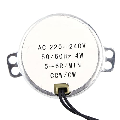 Synchronous Motor 50TYC 220-240V AC Synchronous Motor Electric Rotary Motor Gear Motor Electric Motor 4W 50/60Hz CW/CCW (5-6rpm) 5-6 rpm