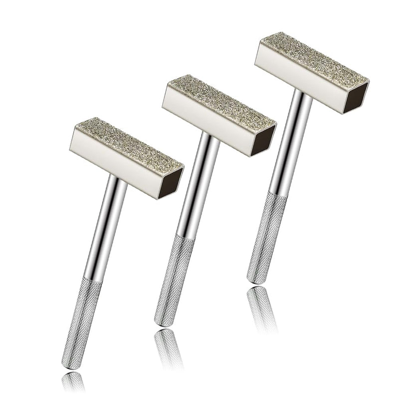 [Australia - AusPower] - YDHfdc Pack of 3 Grinding Disc Straightener Diamond Sanding Discs Dresser Stone Dresser Tool for Grinding Deburring Discs, Silver 