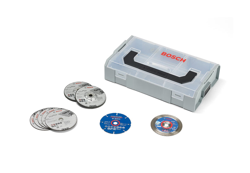 [Australia - AusPower] - Bosch Professional 9-teiliges 76mm-Disc Set in mini L-Boxx (für GWS-12V, Ø 76 mm, Zubehör Winkelschleifer) Set | Ø 76 mm Medium 10 