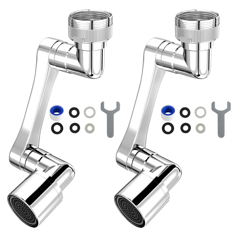 [Australia - AusPower] - Longing Home 1080° Swivel Tap Extension, Heavy Duty Swivel Sink Extension, Universal Swivel Multifunctional Robot Arm, Rotating Spray Filter Extension Set of 2 