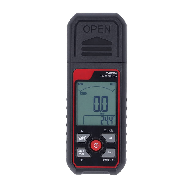 [Australia - AusPower] - Tachometer 2.5 RPM to 999999 RPM Digital Display Black Non-Contact Tachometer for Devices 