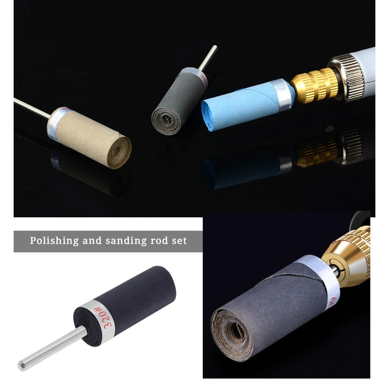 [Australia - AusPower] - SG Store Pack of 10 Sandpaper Sanding Head Sandpaper Rod Sanding Belts Sleeves Sanding Wheel Woodworking Polishing Tool 180-7000 Grit 180-7000 Körnung 