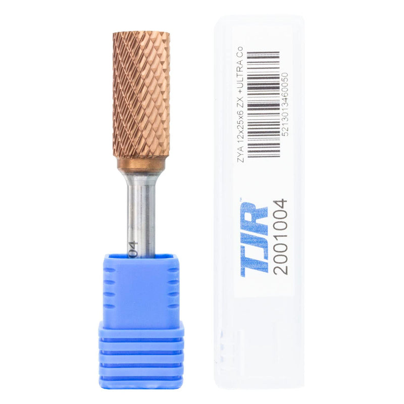 [Australia - AusPower] - Ultra Co Coated Carbide Burr 12mm (Metric) Diameter with 6mm Metric Shank, (Specially with Chipbreaker) TJR... (Cylinder) cylinders 
