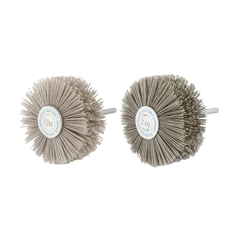 [Australia - AusPower] - QUARKZMAN Nylon Sanding Brush 120 Grits 240 Grits 82 mm Diameter 6 mm Threaded Shaft 