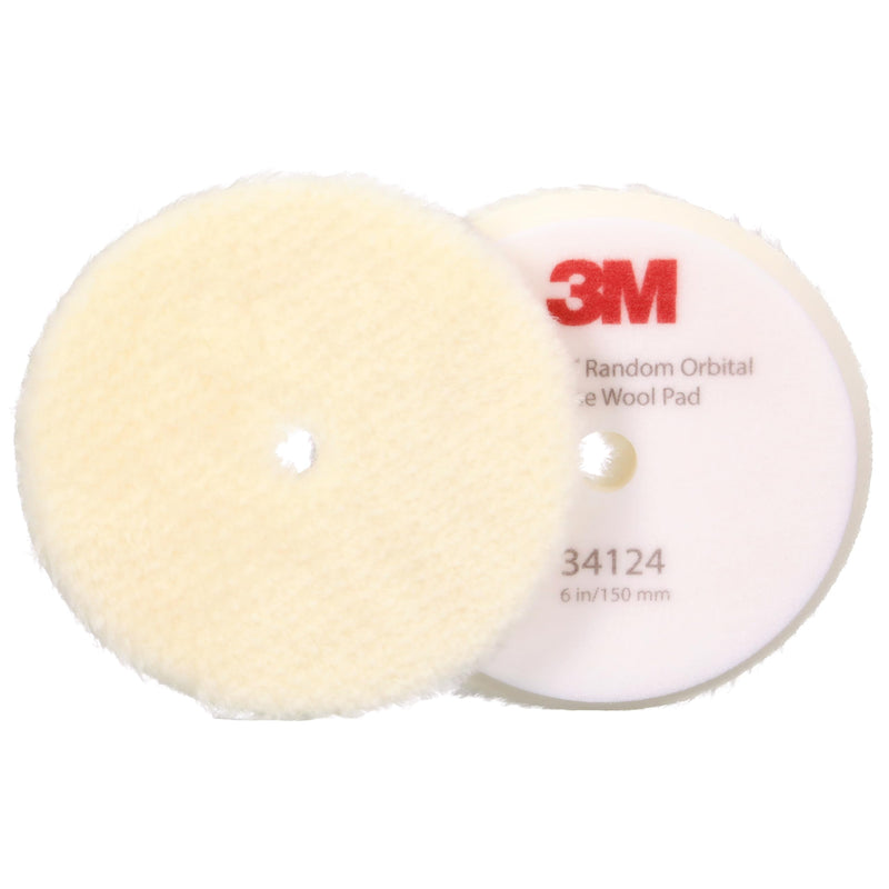 [Australia - AusPower] - 3M Perfect-It Polishing Pad with Polishing Fur for Eccentric Polishing Machine, Coarse, White, 150 mm (6 inches), 34124 150.0 mm Coarse wool 