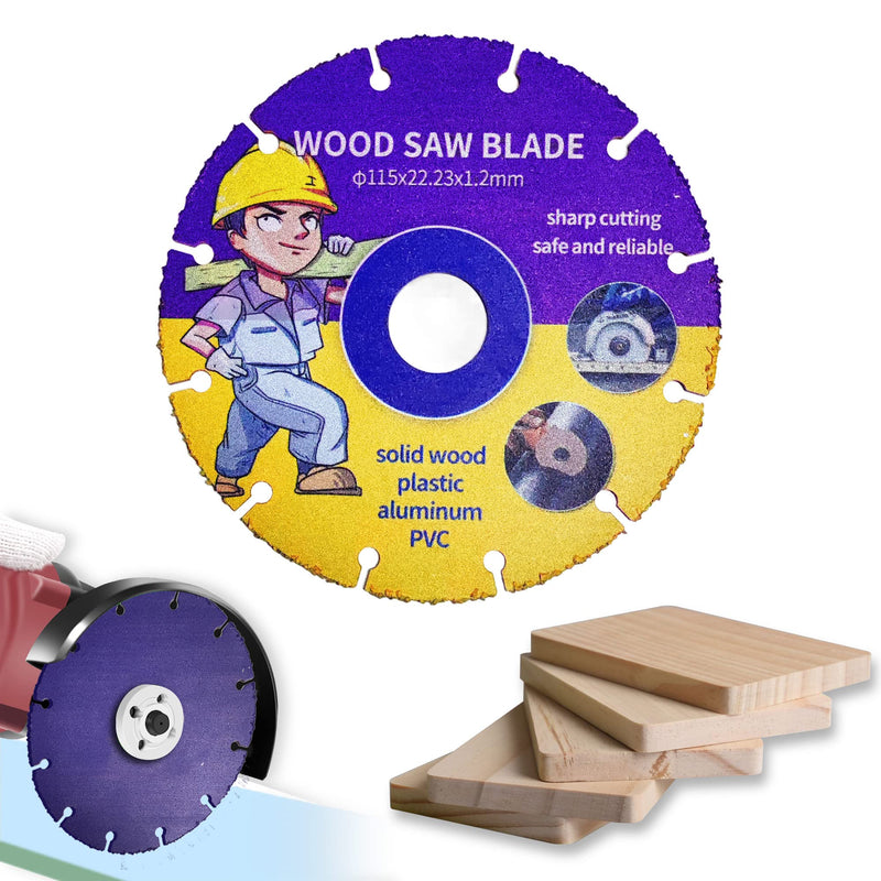 [Australia - AusPower] - Kizaten Cutting Disc for Wood, 115 mm Carbide Multi Wheel Cutting Discs, Circular Saw Blade Flex Disc Cutting Disc for Angle Grinder for Wooden Plates, Paint-Free Plates, Rubber, Plastic, Steel Nails 115mm 