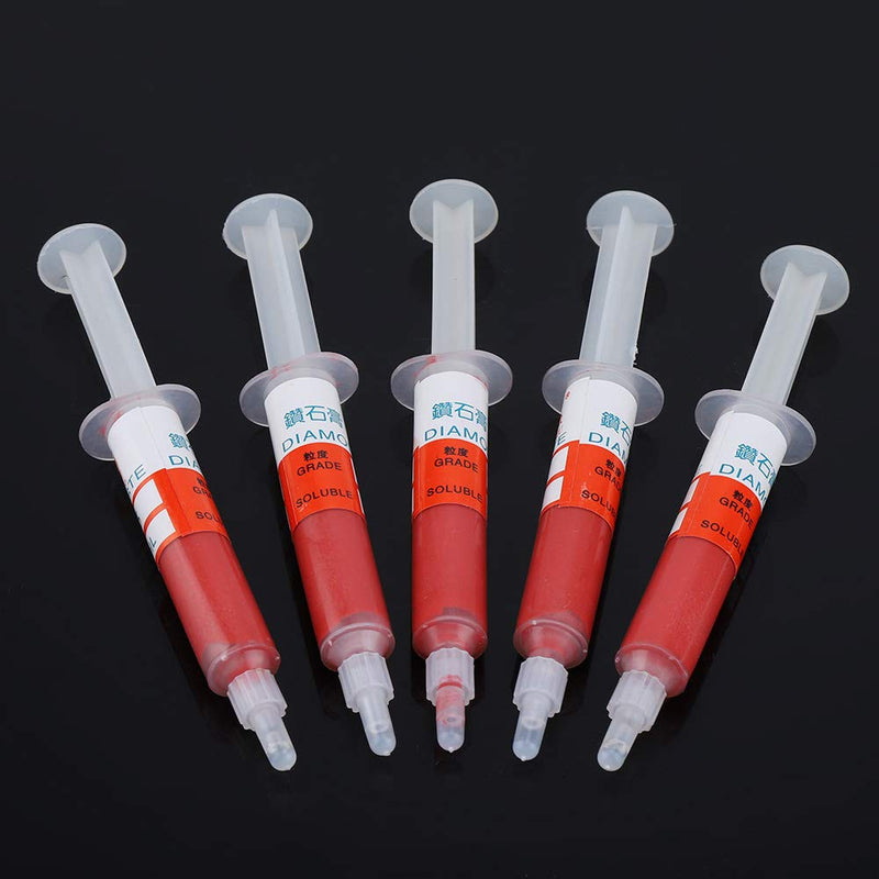 [Australia - AusPower] - Set of 5 Diamond Grinders, Diamond Polishing Paste Metal 8000 Diamond Paste Polishing Paste Lapping Paste Needle Tube W1.0# 8000 (W3.5 (3000 Mesh Fine Polishing)) W3.5 (3000 mesh Feinpolieren) 
