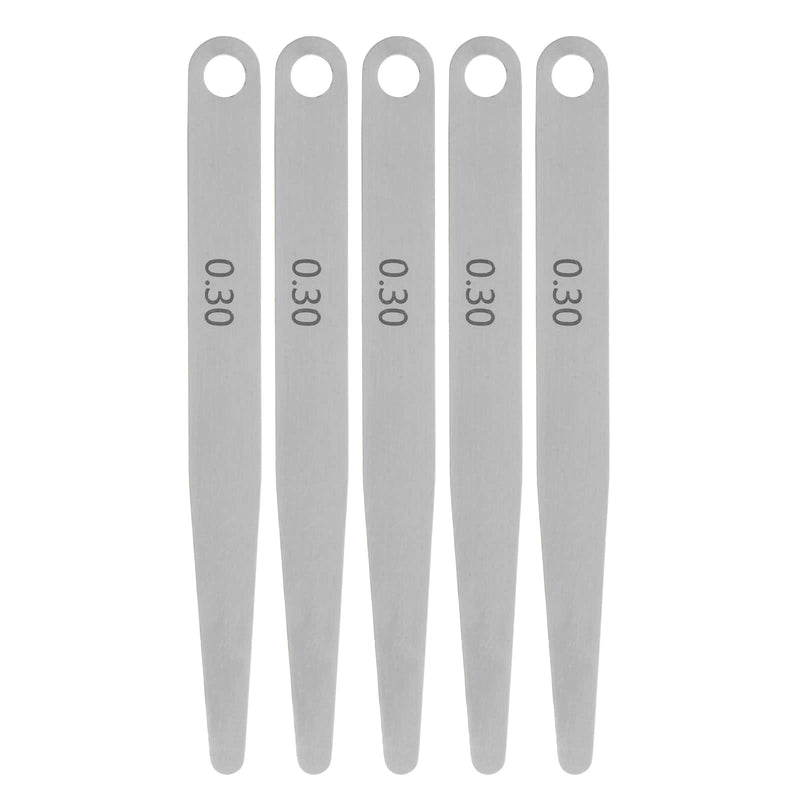 [Australia - AusPower] - QUARKZMAN Feeler Gauge 0.3 mm Thickness Gauge 65MN Steel Metric Gap Measuring Tool Single Blade Pack of 5 