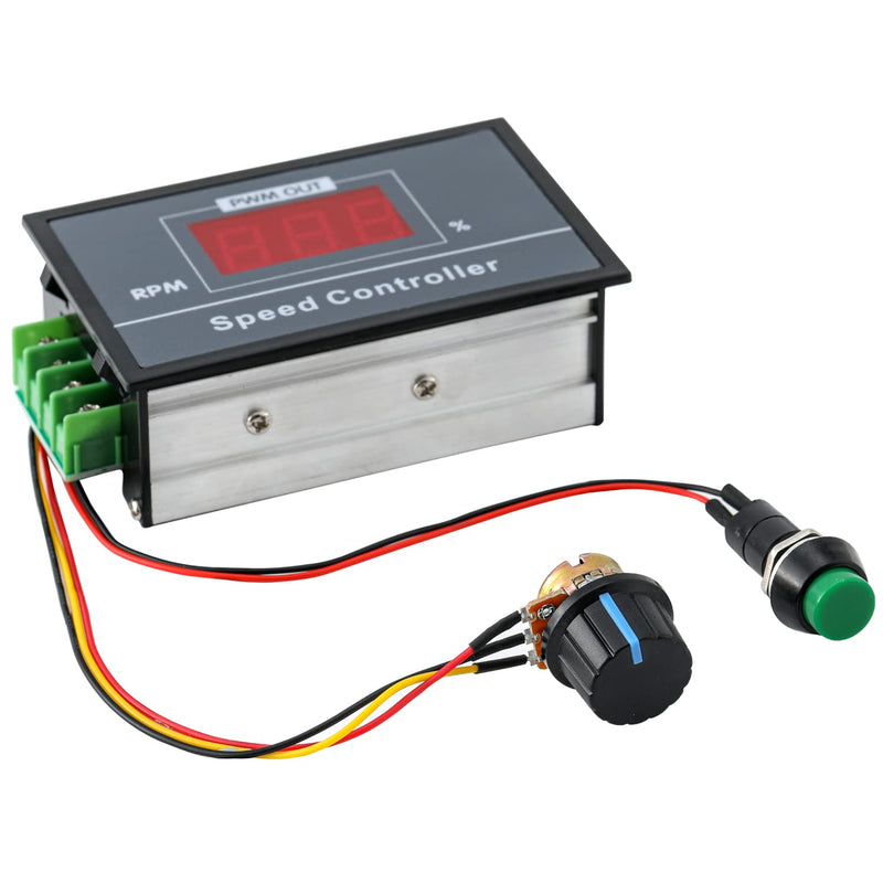 [Australia - AusPower] - Greluma 1PC DC 6-60V 12V 24V 36V 48V 30A Adjustable PWM Motor Speed Controller Digital Display DC Motor Control Regulator with Start Stop Switch DC motor speed controller 2-1 