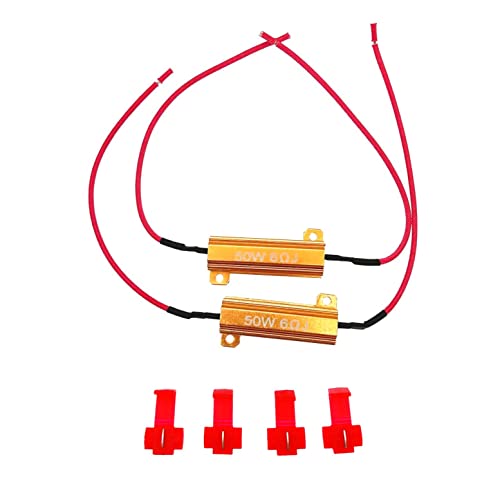 JZK 2 x 50W 6 Ohm Load Resistors to Fix LED Bulb Flashing Faults