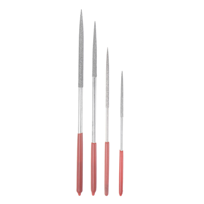 [Australia - AusPower] - sourcing map 4 Piece Tip Bead Reamer Flaring Set with Red Plastic Handles for Enlarge Holes 