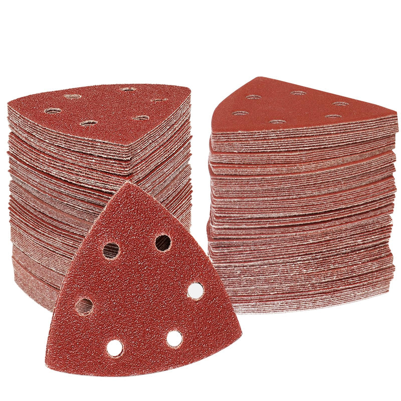 [Australia - AusPower] - STEBRUAM Delta Sandpaper Triangular Sander, Pack of 50 Delta Sandpaper Velcro Sandpaper 40 Grits for Sanding Triangles 93 x 93 x 93 mm Triangle sandpaper 40 grits 