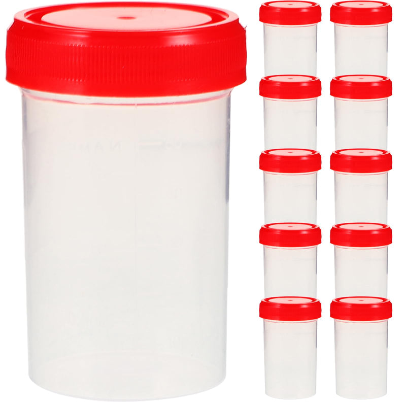 [Australia - AusPower] - Healvian Sample Cups with Lids, 15 Pieces Transparent Urine Collection Cups 60ml Disposable Urine Sample Container for Pee Seed Samples (Random Color) 