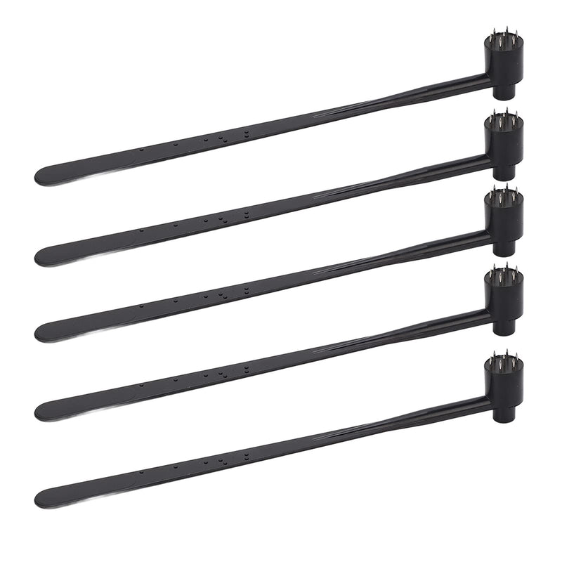 Plum Blossom Skin Hammer, 5-Piece Stainless Steel Needle Hammer Set with Black ABS Handle and One End for Industrial Use