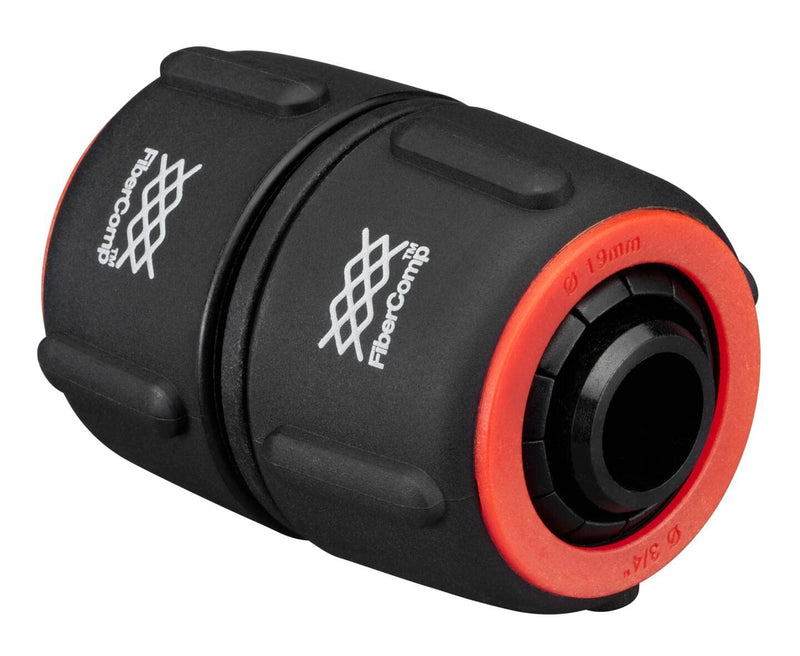 Fiskars Hose repairer, diameter 19 mm (3/4 inch), with color coding system, universal size, FiberComp, 30 g, black/red, 1054785 | Universal size, FiberComp, 30 g, black/red, 1054785 Diameter 19 mm (3/4 inch) Fibercomp