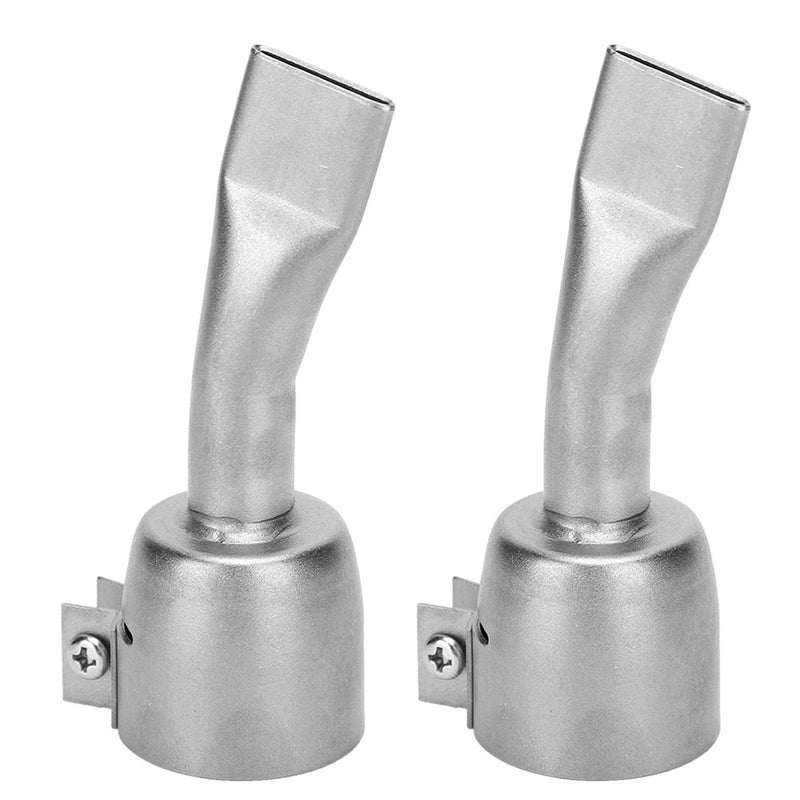 [Australia - AusPower] - 2 Pieces Hot Air, Stainless Steel for PVC Plastic Leister Saldatore PVC Gun Welding Nozzle Flat Nozzle Kits Sheet Soldering Accessories 