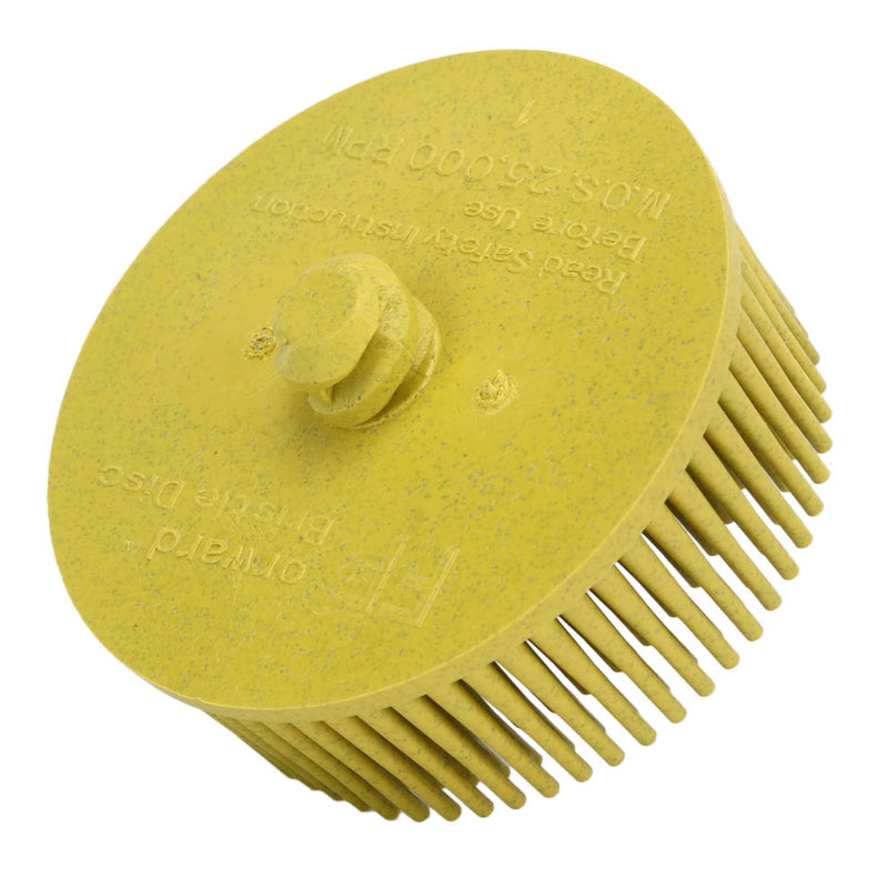 [Australia - AusPower] - Yctze 2 Inch Bristle Disc Grit Sanding Bristle Shaft On Bristle Disc 2" Bristle Disc Roloc Bristle Disc 80 Grit Bristle Disc for Angle Grinder Br (Yellow) yellow 