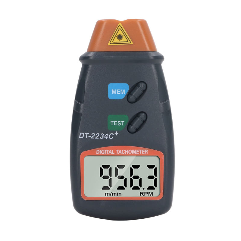 [Australia - AusPower] - Digital Tachometer, Photo Laser Non-Contact Tachometer, Lathe Speed Measuring Tool with Data Logging, Holds Max Min AVG 