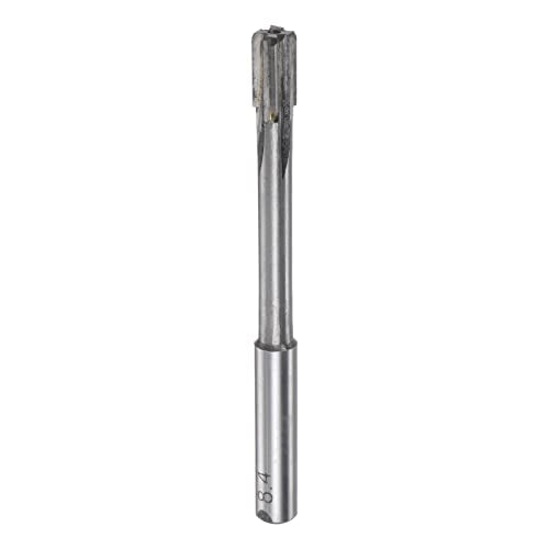 Sourcing Map Clamping Reamer 8.4 mm H7 Carbide Tip Straight Flutes Round Shank Lathe Cutter | Straight Tip Flutes Round Shank