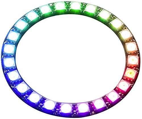 Fafeicy 2pcs 5VDC 24-Bit WS2812 5050 RGB LED Ring Lamp Light with Built-in Drivers 7cm/2.8" Inner Diameter, 8.5cm/3.3" OD (Pack of 2)
