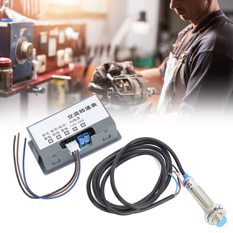 [Australia - AusPower] - Digital Speedometer, Display, High Measurement, 220V AC, Tachometer, 4 Digit Tube and Detectors, Accuracy AC220V 