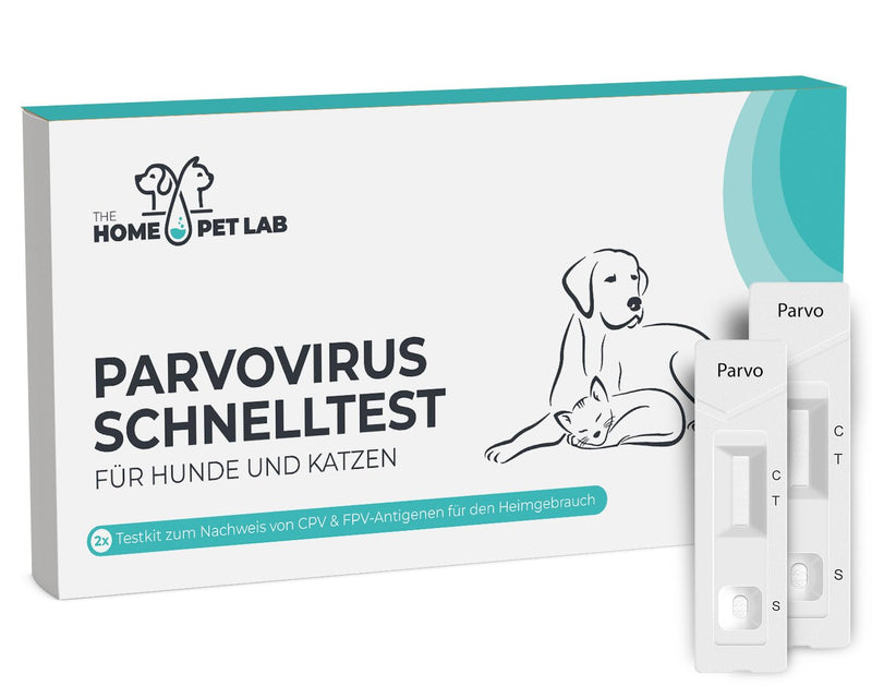 The Home Pet Lab 2 x Parvo Quick Test Dog & Cat - Parvovirus Test Reliable for Cat Disease Suspected (CPV, FPV) - For Dogs & Cats for Parvovirosis (2 x Test)