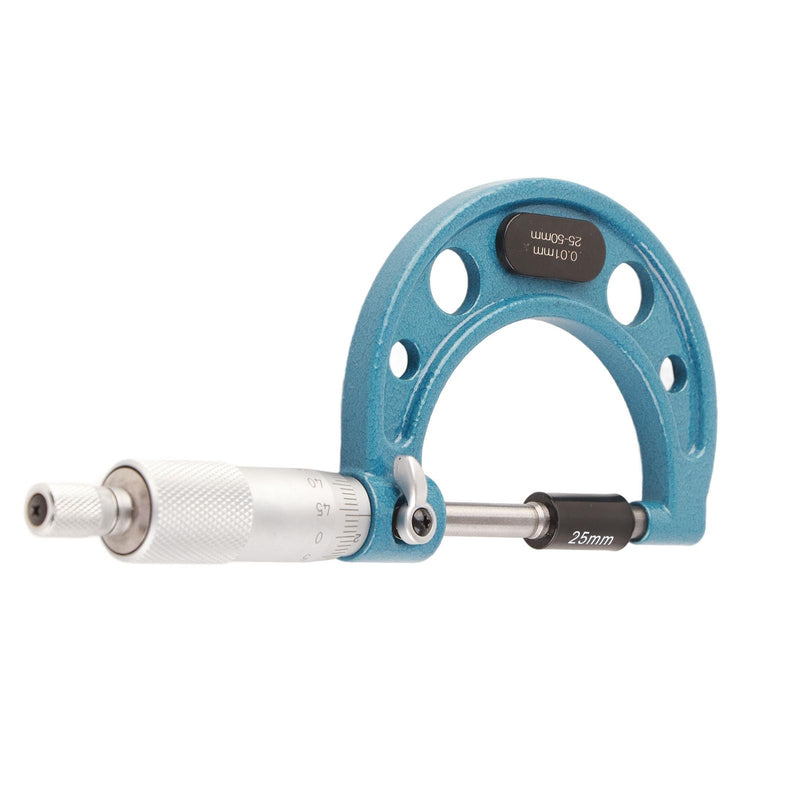 [Australia - AusPower] - External Micrometer Stainless Steel High Accuracy Outside Micrometer Thickness Gauge with Key 0.01 mm External Micrometer Tool for Precise Measuring of Material Thicknesses (25-50 mm) 25-50mm 