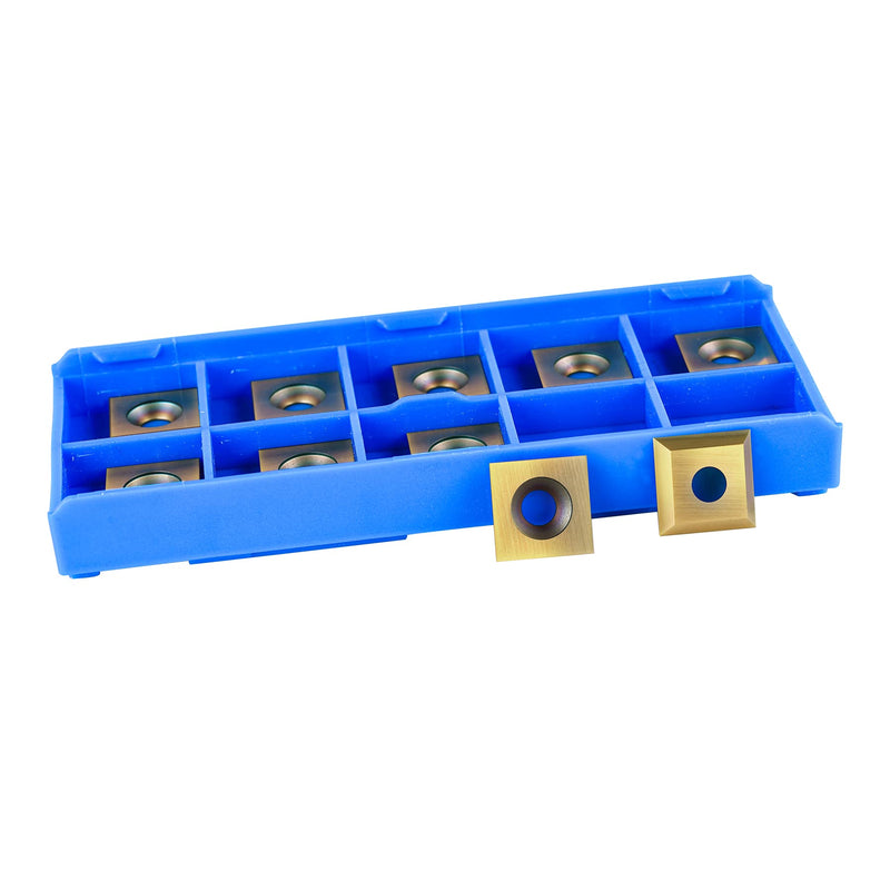 [Australia - AusPower] - SpeTool 10pcs 12 mm x 12 mm x 2.2 mm Carbide Insert with ATS Coating Replacement for Insert Router Bit 