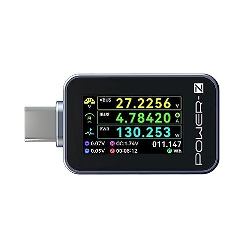 ChargerLAB POWER-Z C240 Portable USB-C Current Tester, Digital Power Meter, Supports up to 240W and PD3.1 QC5.0, for USB-C Phones, Laptops, Chargers and More