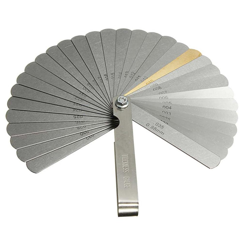 [Australia - AusPower] - Mesee Feeler Gauge Measuring Tool, 0.04-0.88 mm Feeler Gauge Set, 32 Blades Metric/Imperial Stainless Steel Feeler Gauge, Foldable Valve Gauge, High Precision Spacer Gauge for Measuring Gap Width or 