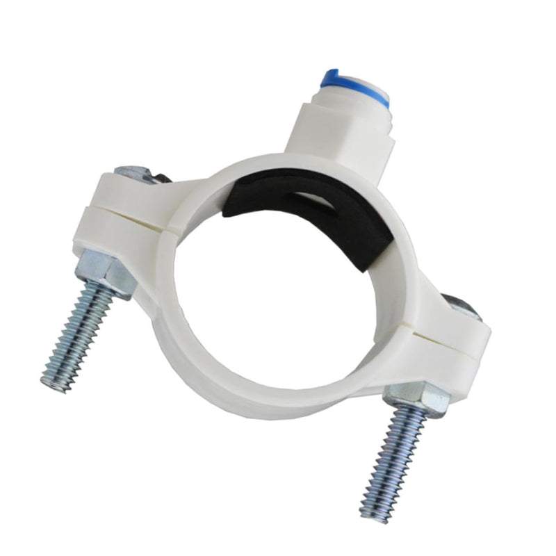 [Australia - AusPower] - OSALADI Mounting Accessories Water Filter for Sink RO Water Filter Water Filter Drain Seat Clamp 1/4 Inch Quick Connect Water Filter Valve Clamp Pom Water Filter Clip White 